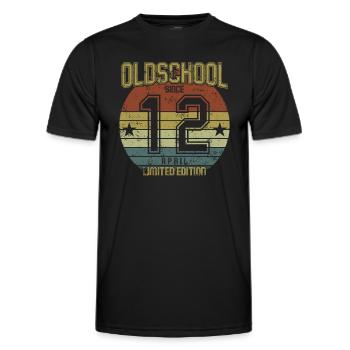 April 2012 - Birthday in April Oldschool - Men's Functional T-Shirt - black - Front - AI Model Male 178 dark (178cm)