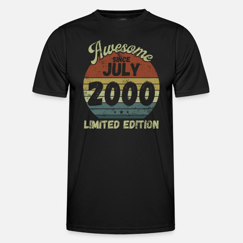 Awesome since July 2000 - Birthday - Men's Functional T-Shirt - black