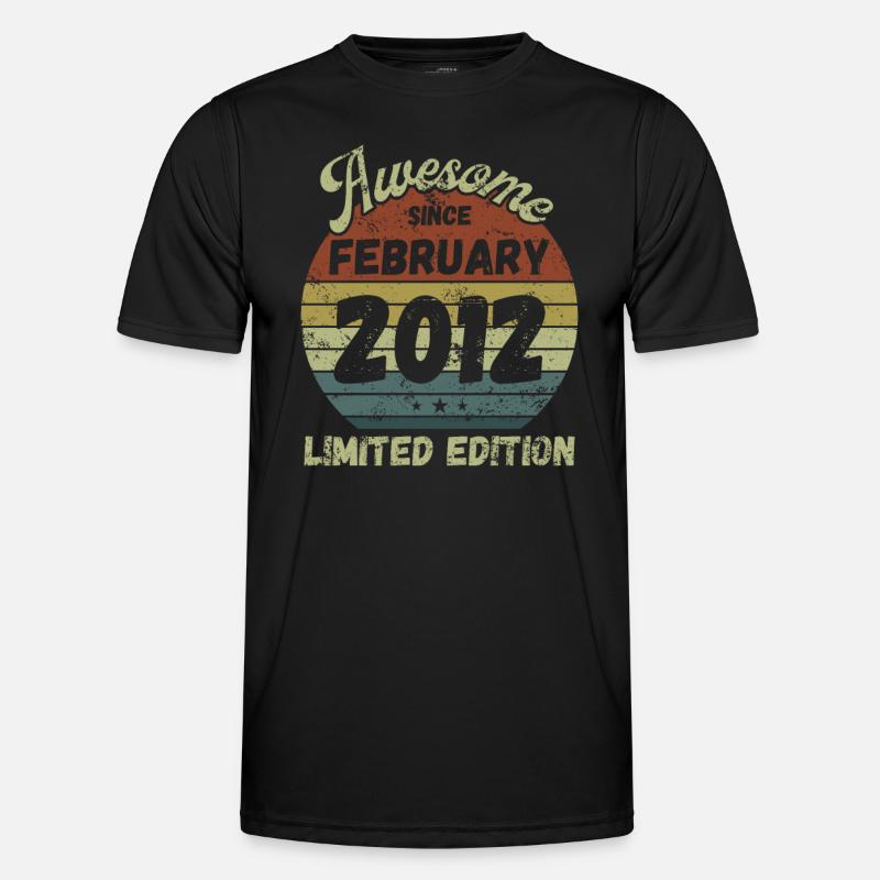 Awesome since February 2012 - Birthday - Men's Functional T-Shirt - black