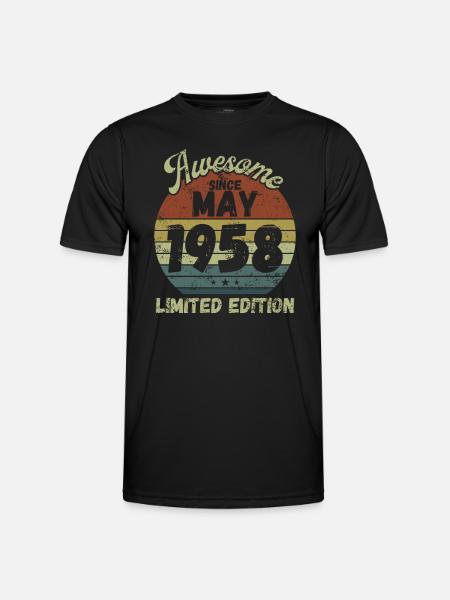 Awesome since May 1958 - Birthday - Men's Functional T-Shirt - black