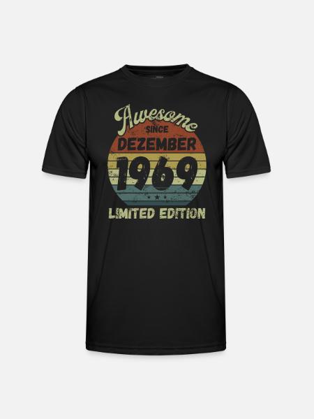 Génial depuis décembre 1969 - Anniversaire - T-shirt sport Homme - noir