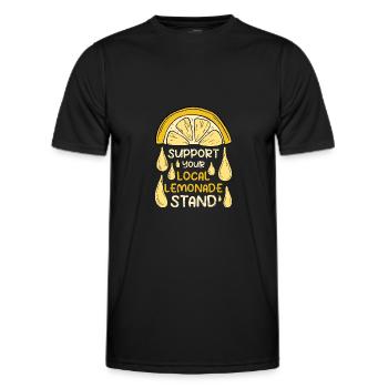 Limonade Zitrone Getränk Limo Geschenk - Männer Funktions-T-Shirt - Schwarz - Vorne - AI Model Male 178 dark (178cm)