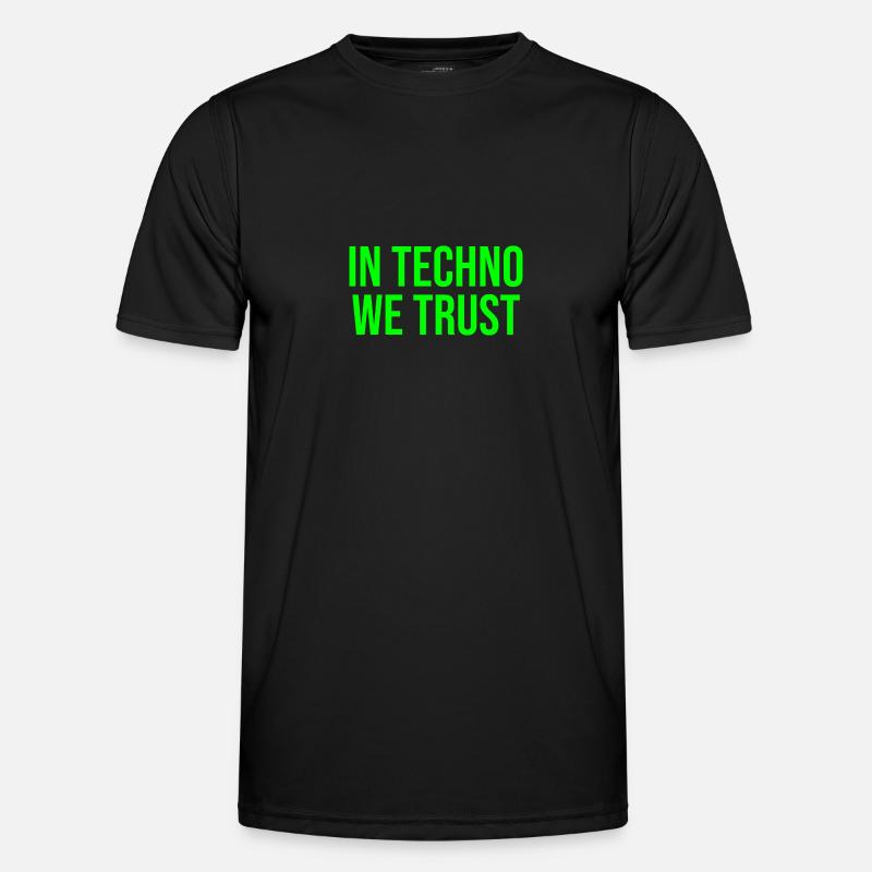 In techno we trust - Men's Functional T-Shirt - black