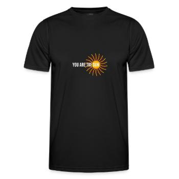 Du bist die Sonne - Männer Funktions-T-Shirt - Schwarz - Vorne - AI Model Male 178 dark (178cm)