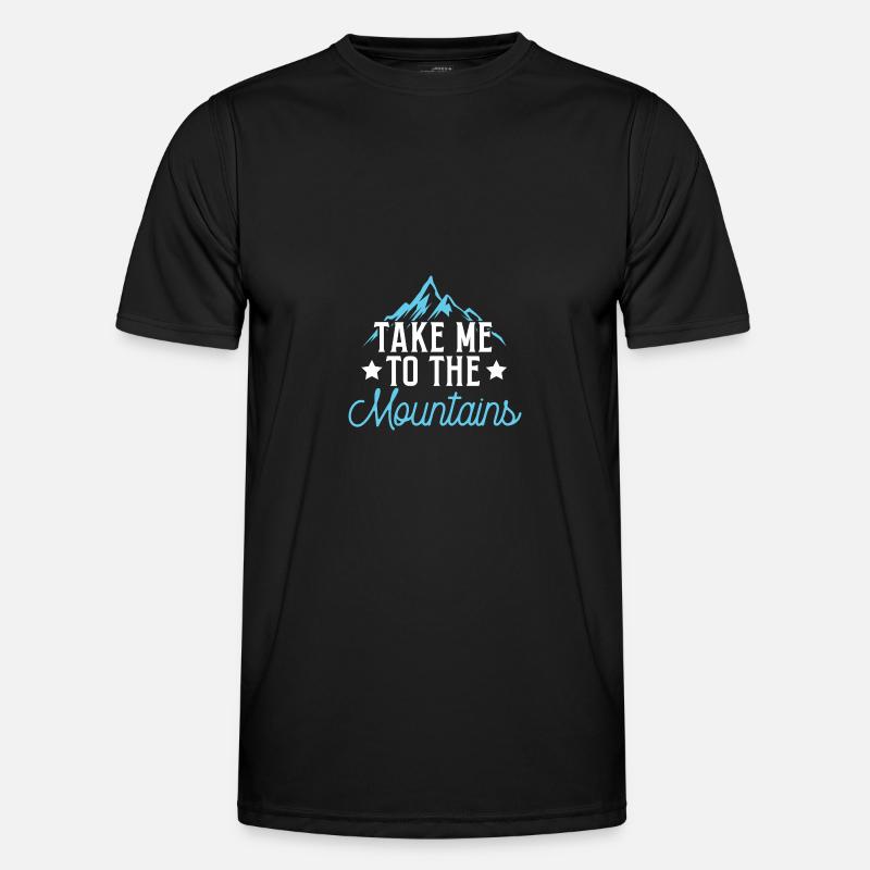 mountains mountains - Men's Functional T-Shirt - black
