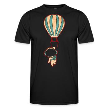 Astronaut Raumfahrt - Männer Funktions-T-Shirt - Schwarz - Vorne - AI Model Male 178 dark (178cm)
