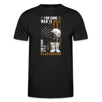Soldier Veteran Peace Air Force - Men's Functional T-Shirt - black - Front - AI Model Male 178 dark (178cm)