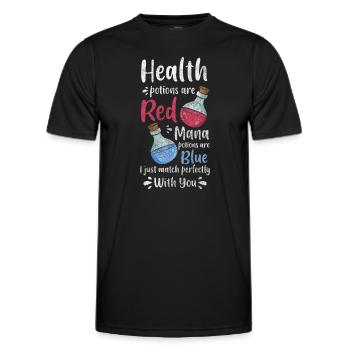 Potion Heilpraktiker Natürlich - Männer Funktions-T-Shirt - Schwarz - Vorne - AI Model Male 178 dark (178cm)