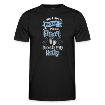 Schwanger Geburt Nachwuchs - Männer Funktions-T-Shirt - Schwarz - Vorne - AI Model Male 178 dark (178cm)