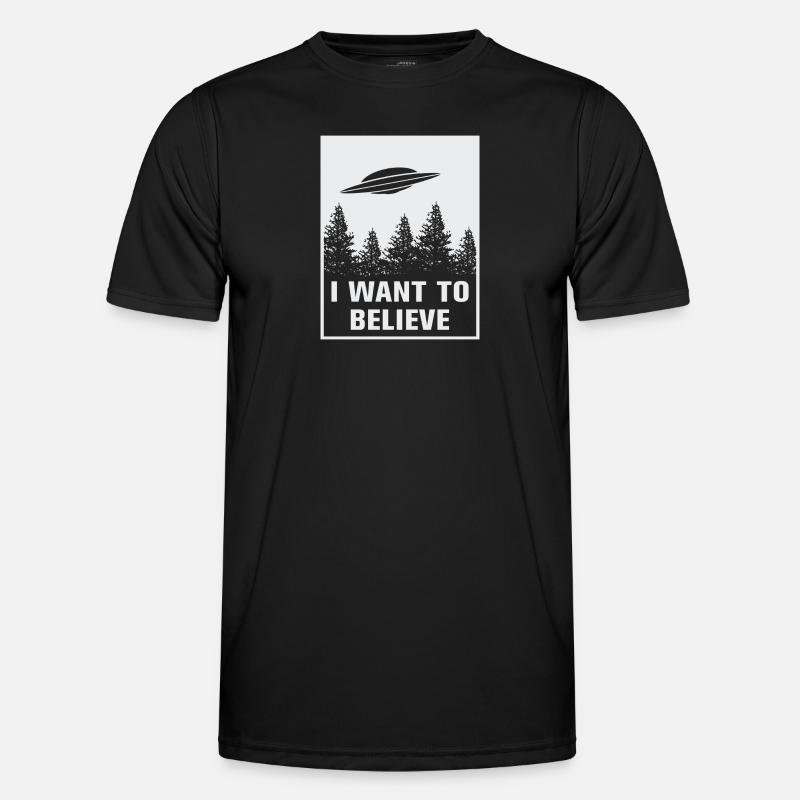 Ich will glauben - Männer Funktions-T-Shirt - Schwarz