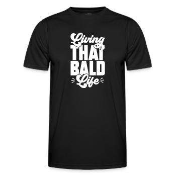 Bald Head Baldness Beard Bald Head - Men's Functional T-Shirt - black - Front - AI Model Male 178 dark (178cm)