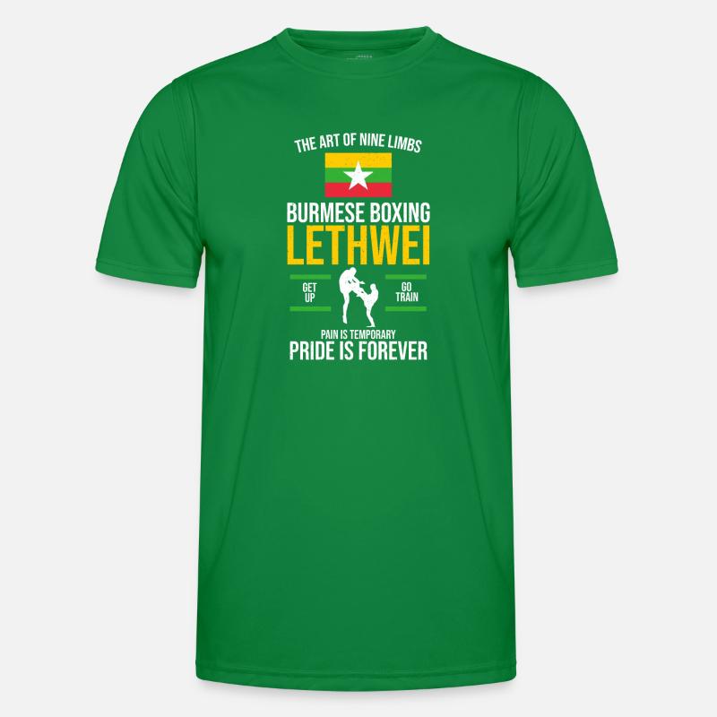Lethwei burmesisches Geschenk Männer Funktions-T-Shirt