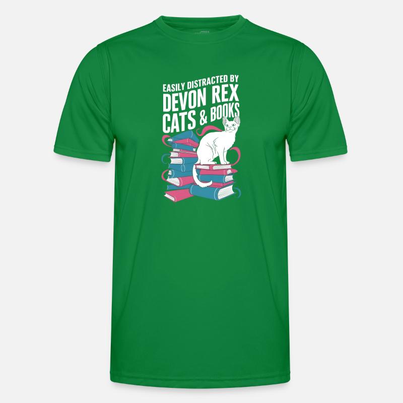 Katze Devon Rex Geschenk Männer Funktions-T-Shirt