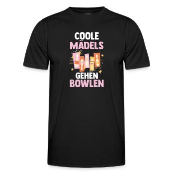 Bowler Bowlen Kegeln Bowling - Männer Funktions-T-Shirt - Schwarz - Vorne - AI Model Male 178 dark (178cm)