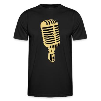microphone - Men's Functional T-Shirt - black - Front - AI Model Male 178 dark (178cm)