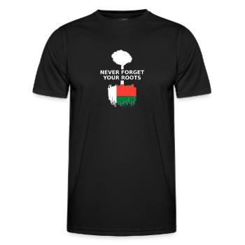 Madagaskar Never Forget Your Roots - Männer Funktions-T-Shirt - Schwarz - Vorne - AI Model Male 178 dark (178cm)