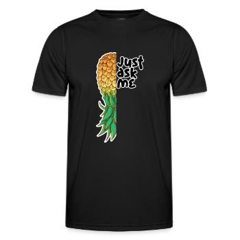 Upside Down Pineapple Swinger Just ask me - Men's Functional T-Shirt - black - Front - AI Model Male 178 dark (178cm)