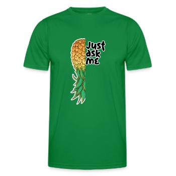 Upside Down Pineapple Swinger Just ask me - Men's Functional T-Shirt - kelly green - Front - AI Model Male 178 dark (178cm)