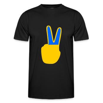 Ukraine - Men's Functional T-Shirt - black - Front - AI Model Male 178 dark (178cm)