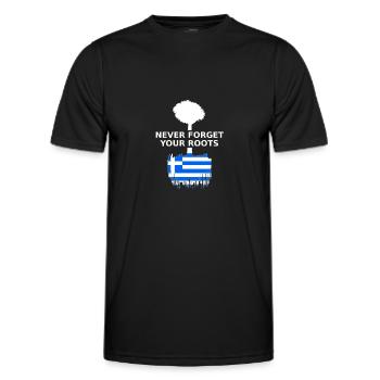 Griechenland Greece Griechische Wurzeln - Männer Funktions-T-Shirt - Schwarz - Vorne - AI Model Male 178 dark (178cm)