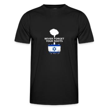Israel Israelische Wurzeln - Männer Funktions-T-Shirt - Schwarz - Vorne - AI Model Male 178 dark (178cm)