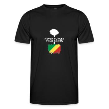Republik Kongo - Männer Funktions-T-Shirt - Schwarz - Vorne - AI Model Male 178 dark (178cm)
