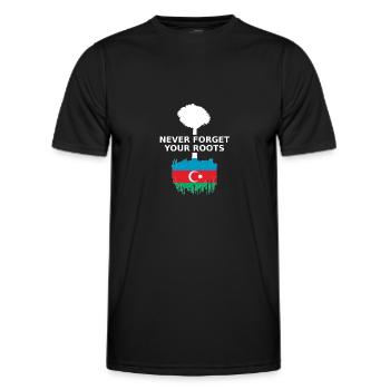 Azerbaïdjan Azerbaijan Roots - T-shirt sport Homme - noir - Devant - AI Model Male 178 dark (178cm)