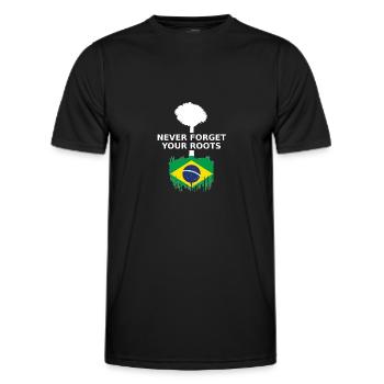 Brazil Roots Brasilien - Männer Funktions-T-Shirt - Schwarz - Vorne - AI Model Male 178 dark (178cm)