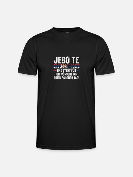Serbe Serbe Serbie - T-shirt sport Homme - noir