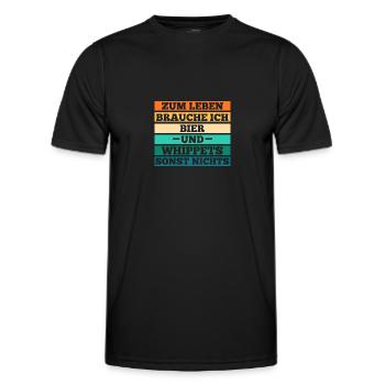 Hund Bier Whippet - Männer Funktions-T-Shirt - Schwarz - Vorne - AI Model Male 178 dark (178cm)