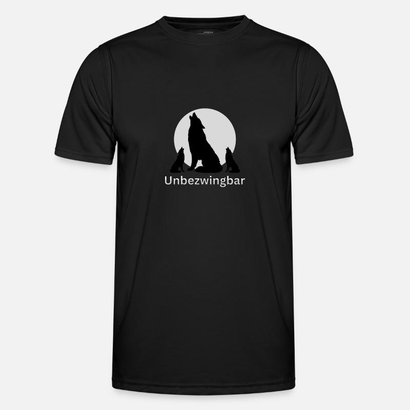 Unbezwingbare Wölfe - Spruch - ApriNoeScor Männer Funktions-T-Shirt