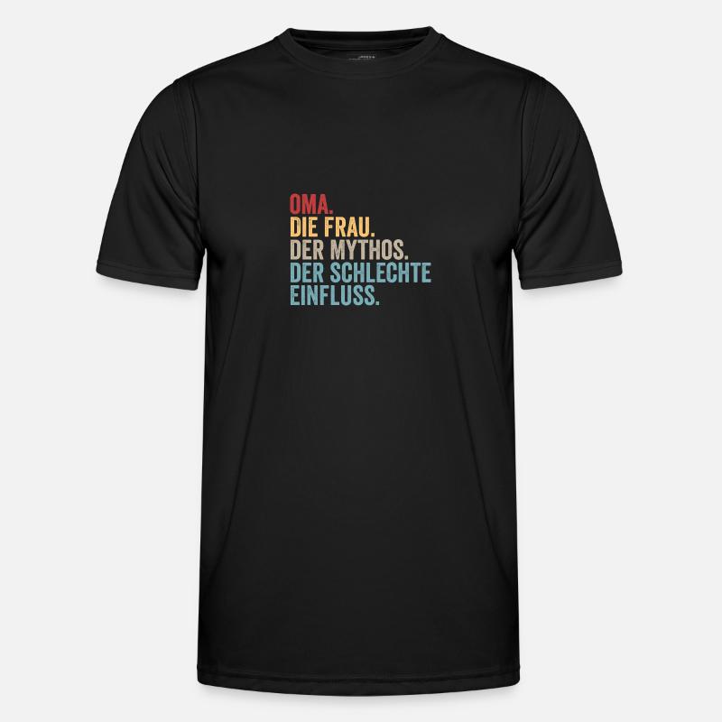 Großmutter Oma - Männer Funktions-T-Shirt - Schwarz