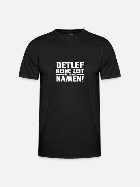 Prénom Detlef - T-shirt sport Homme - noir
