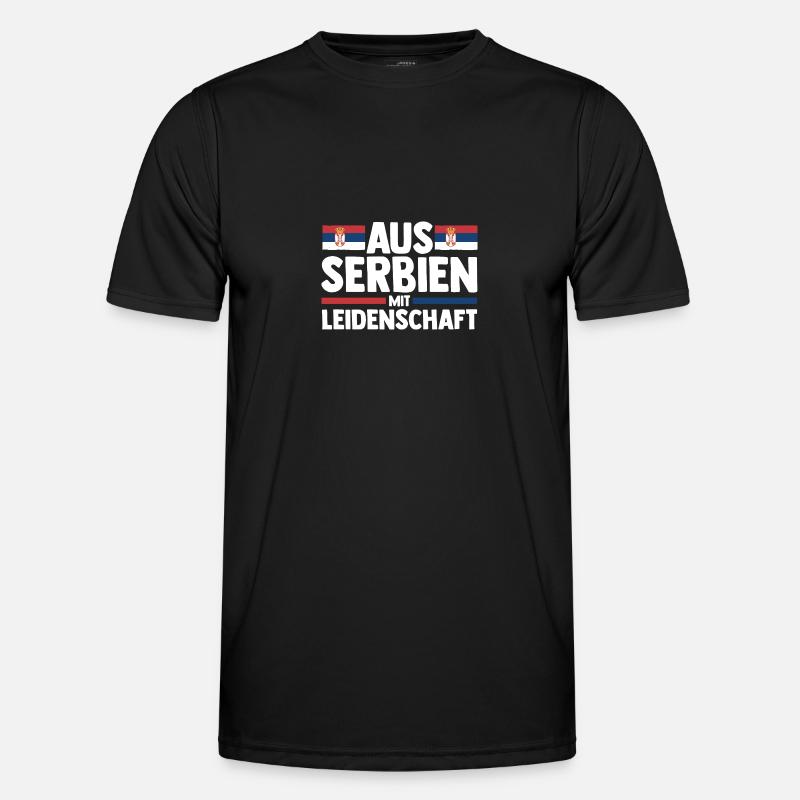 Serben Serbisch Serbien - Männer Funktions-T-Shirt - Schwarz
