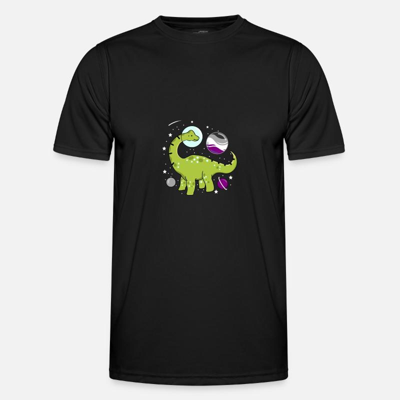 Brachiosaurus in space Ace Pride - Men's Functional T-Shirt - black