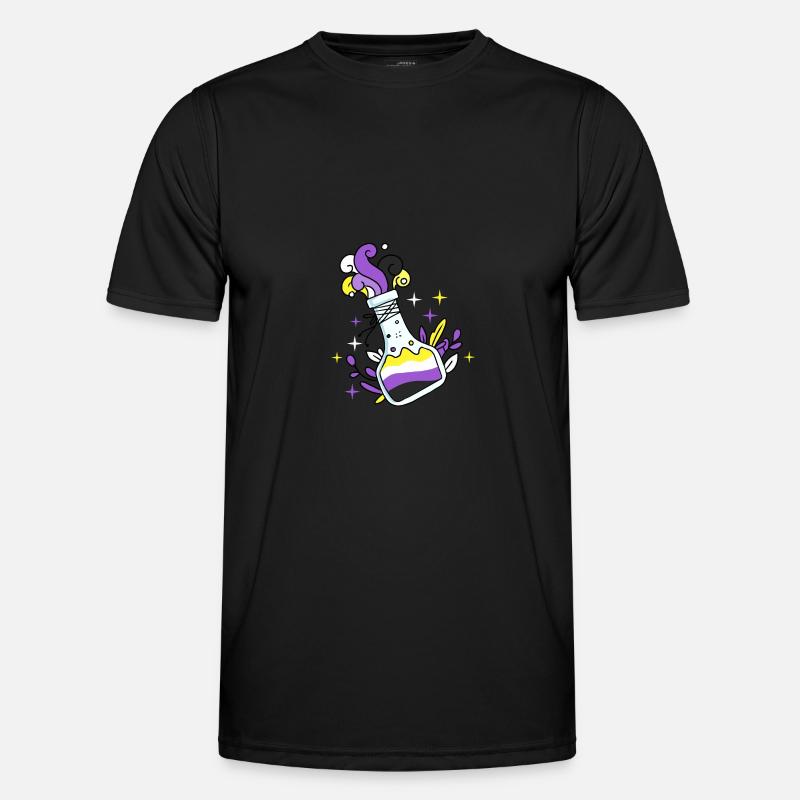 Nonbinary Pride Zaubertrank Nonbinary Pride - Männer Funktions-T-Shirt - Schwarz