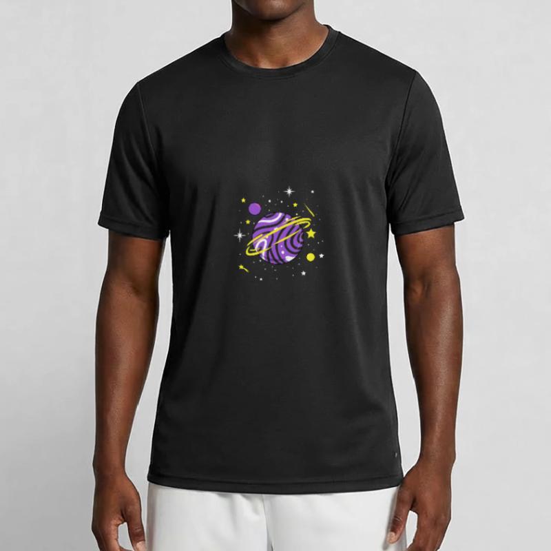 Nonbinary Space Planet Nonbinary Pride T-shirt sport Homme