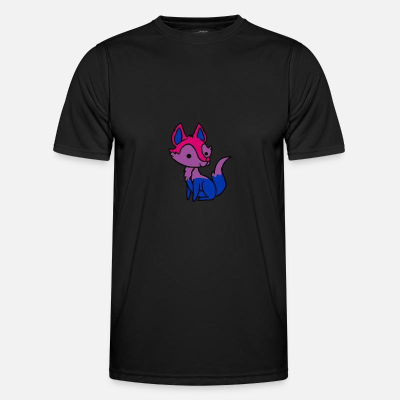 Bisexual Pride Fox Bisexual Gift - Men's Functional T-Shirt - black