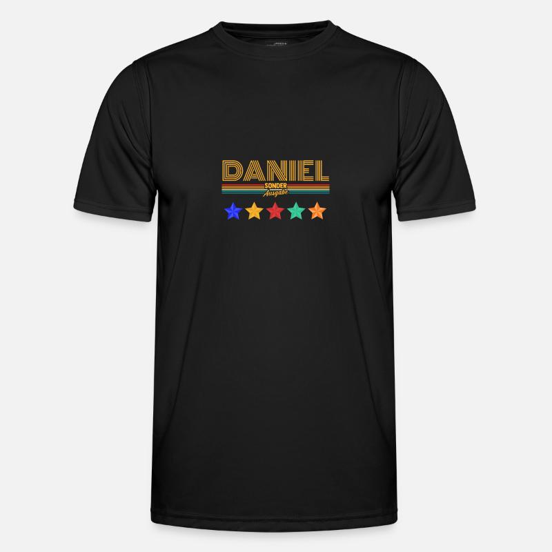 Daniel - Männer Funktions-T-Shirt - Schwarz