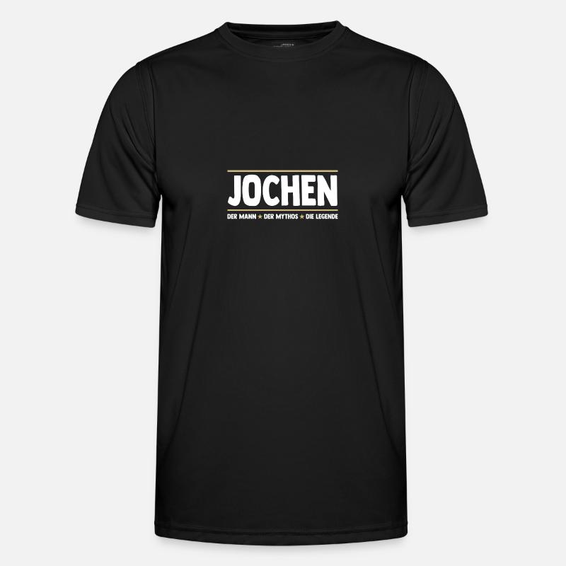 Jochen - Männer Funktions-T-Shirt - Schwarz