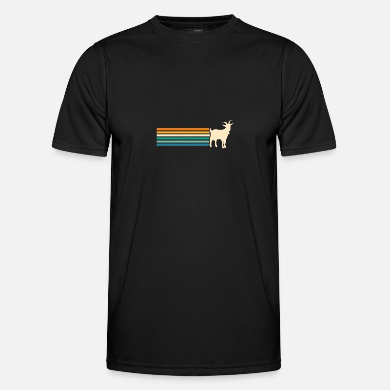 Ziegen - Männer Funktions-T-Shirt - Schwarz