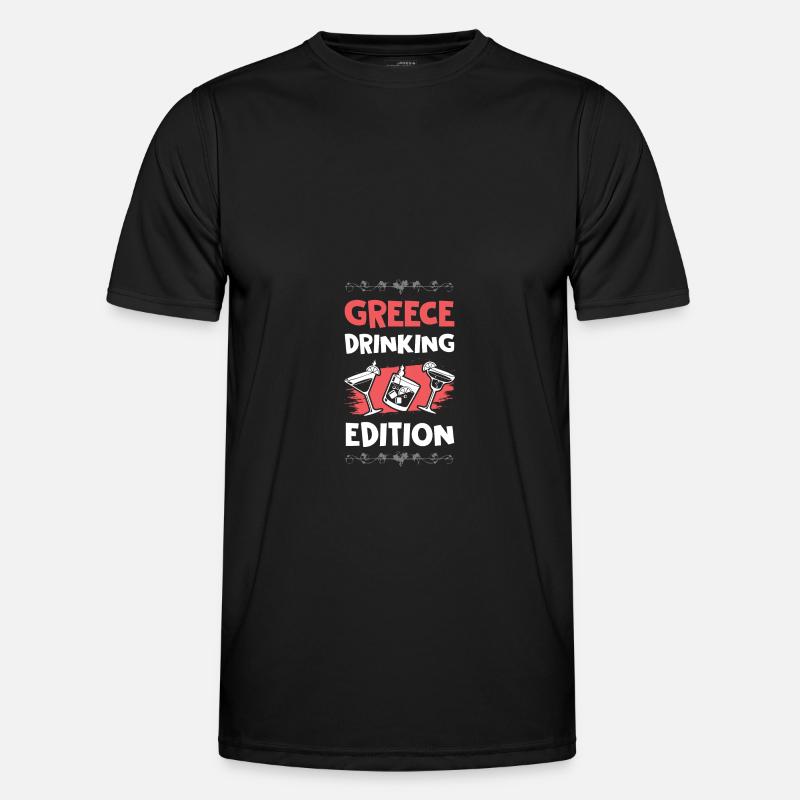 Greece Drinking Edition - Men's Functional T-Shirt - black
