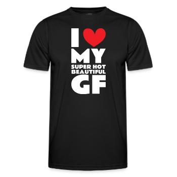 Ich Liebe Meine Freundin Paare Freund Geschenkidee - Männer Funktions-T-Shirt - Schwarz - Vorne - AI Model Male 178 dark (178cm)