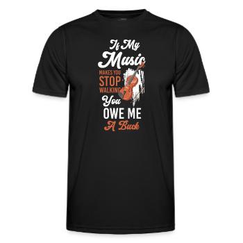 Street Musician Art Lifestyle Entertainer - Men's Functional T-Shirt - black - Front - AI Model Male 178 dark (178cm)