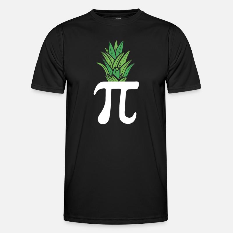 Math Pi-Pineapple Pi - Männer Funktions-T-Shirt - Schwarz