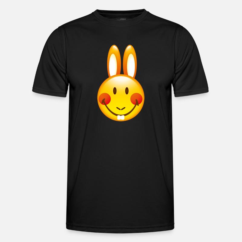 Smiley Bunny - Miesten tekninen t-paita - musta