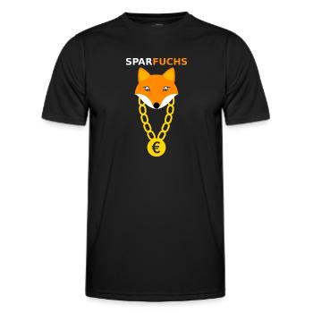Piggy fox animal gift - Men's Functional T-Shirt - black - Front - AI Model Male 178 dark (178cm)