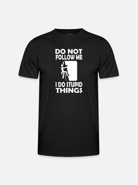 Bouldering Climbing Climbing - Men's Functional T-Shirt - black