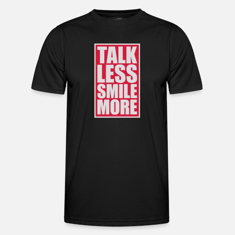 talk less smile more - Men's Functional T-Shirt - black