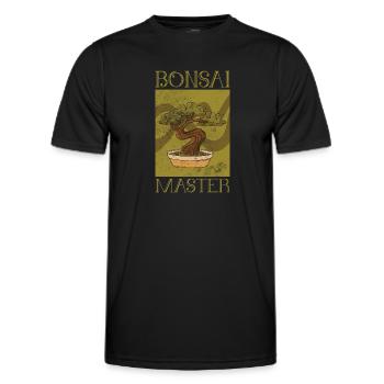 bonsai master for a bonsai lover - Men's Functional T-Shirt - black - Front - AI Model Male 178 dark (178cm)